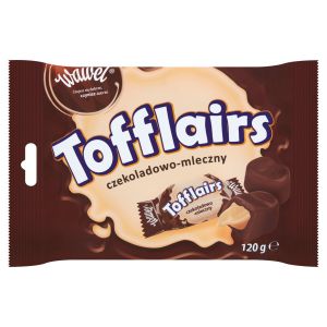 Tofflairs czekoladowo-mleczny Pomadki niekrystaliczne czekoladowe 120 g