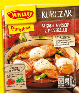 Pomysl na Kurczak w sosie wloskim z mozzarella 35 g